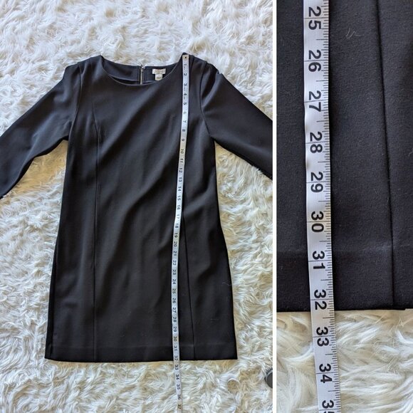 J. Crew Black Ponte Sheath Dress - Size Small - Picture 14 of 15